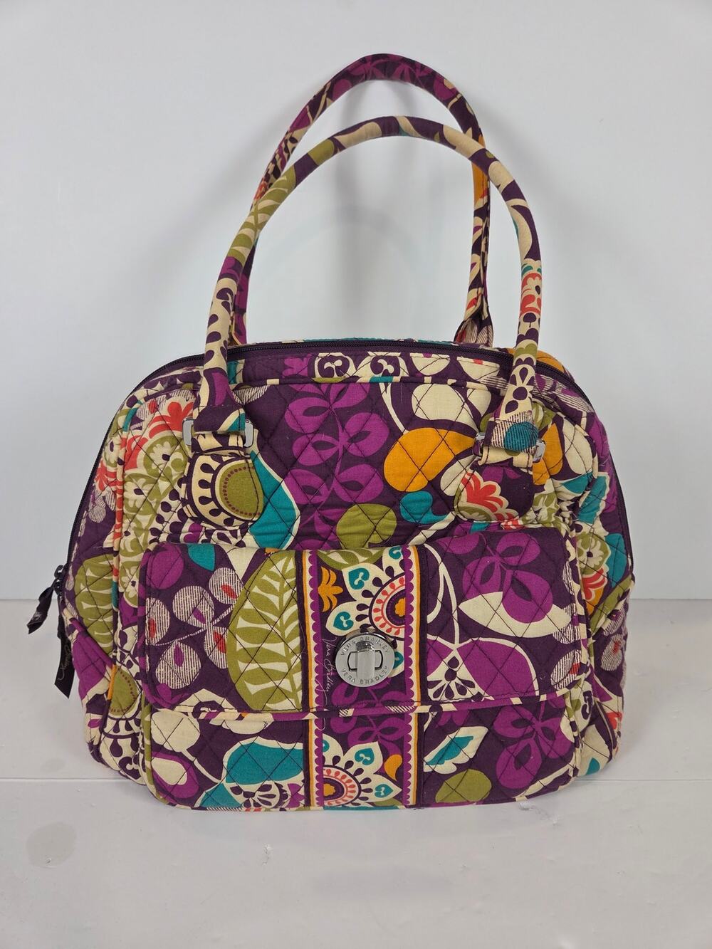 Vera Bradley Small Duffle Plum Crazy Travel Purple Quilted